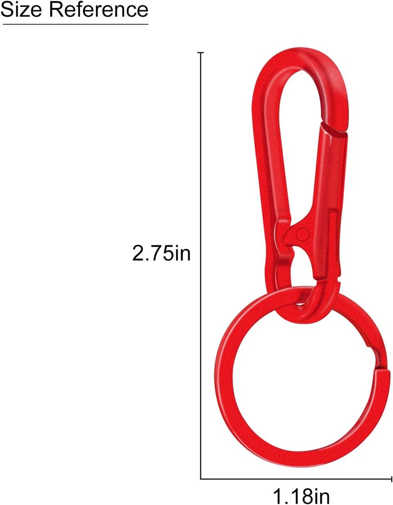 ECOOLOC Store Metal Keychains for Women Men, Key Chain Ring Clip Holder Organizer for Home Car, Cut Keyring Accessories - Image 4